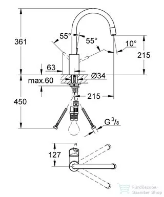 Grohe Concetto mosogató csaptelep 32663003