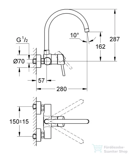 Grohe CONCETTO EGYKAROS MOSOGATÓCSAP 1/2? króm 32667001