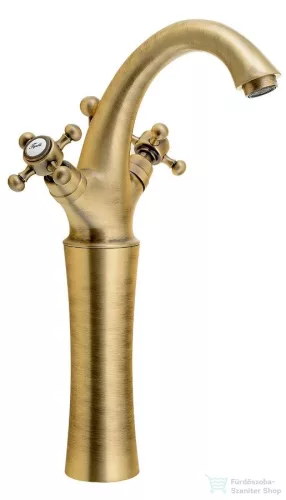 Sapho REITANO ANTEA magasított mosdócsaptelep, automata leeresztővel bronz 3276L