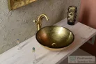 Sapho REITANO ANTEA magasított mosdócsaptelep, automata leeresztővel bronz 3276L