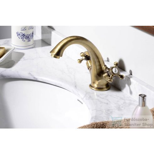 Sapho ANTEA mosdó csaptelep automata leeresztővel, bronz 3276