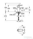 Grohe EUROSMART Cosmopolitan mosdó csaptelep, leeresztő nélkül, króm 32824000