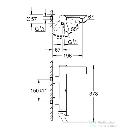 Grohe ALLURE egykaros kádcsaptelep zuhanyszett nélkül, grafit 32826A01