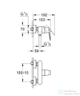 Grohe EUROSMART COSMOPOLITAN egykaros zuhanycsaptelep, króm  32837000