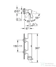 Grohe ALLURE egykaros zuhanycsaptelep,Brushed Cool Sunrise 32846GN1