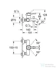 Grohe BAUCLASSIC kádtöltő csaptelep,króm 32865000