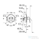 GROHE Eurosmart Cosmopolitan zuhanycsaptelep, 1/2" 32880000