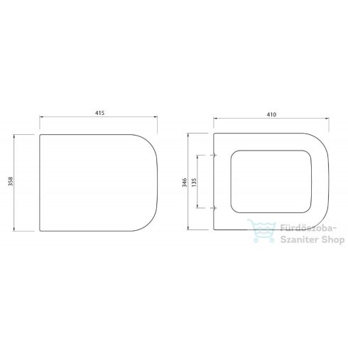 Sapho KERASAN EGO WC ülőke, fehér/króm pánt 328901