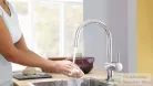 Grohe Minta egykaros mosogató csaptelep kihúzható gyöngyöztetővel 32918000