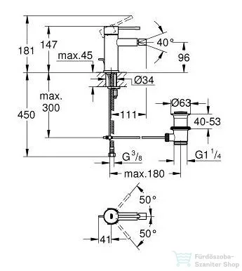 Grohe Essence egykaros bidécsaptelep, 1/2? S-Size 32935001