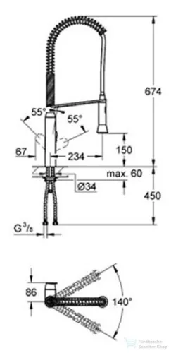 Grohe K7 mosogató csaptelep 32950000