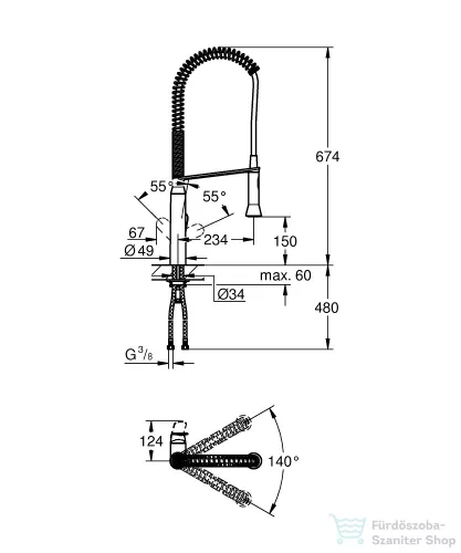 Grohe K7 EGYKAROS MOSOGATÓCSAP 1/2? matt szuperacél 32950DC0