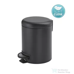   Sapho GEDY POTTY szemetes, Soft Close, 5l, matt fekete (330914)