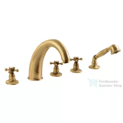   Sapho ANTEA Kádperemre szerelhető csaptelep, öt részes, bronz 3316