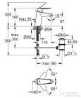 Grohe EURODISC Cosmopolitan mosdó csaptelep, automata leeresztővel, króm 33190002