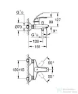 Grohe Eurosmart egykaros kádcsaptelep 33300002
