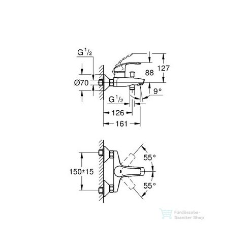 Grohe Eurosmart egykaros kádcsaptelep 33300002