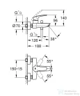 Grohe Eurosmart egykaros kádcsaptelep, króm 33300003