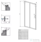 Radaway Premium Plus DWJ 130 tolóajtó króm/fabrik 33333-01-06N
