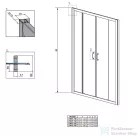 Radaway Premium Plus DWD 180 tolóajtó króm/barna 33373-01-08N