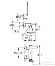 Grohe PLUS egykaros kádcsaptelep, zuhanyszettel, króm 33547003
