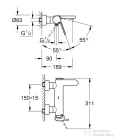 Grohe PLUS egykaros kádcsaptelep, króm 33553003