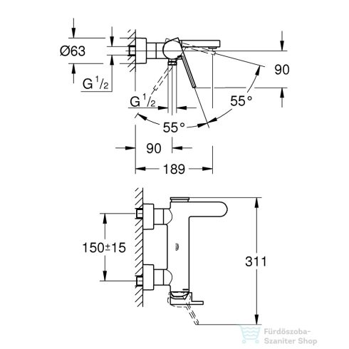 Grohe PLUS egykaros kádtöltő csaptelep,Brushed Hard Graphite 33553AL3