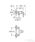 Grohe EUROSMART zuhany csaptelep,króm 33555002
