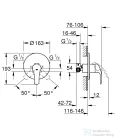 Grohe Eurosmart falsík alatti kád/zuhany csaptelep belső egységgel,Króm 33556002