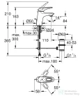 Grohe EUROSTYLE S mosdó csaptelep automata leeresztővel,Hold fehér/króm 33558LS3