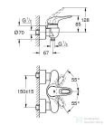 Grohe EUROSTYLE zuhany csaptelep,króm 33590003