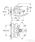 Grohe EUROSTYLE kádtöltő csaptelep,Hold fehér/króm 33591LS3