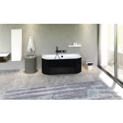   Sapho POLYSAN ASTRA DL MONOLITH aszimmetrikus kád, 160x75x60cm, fehér/fekete (33611MDLB)