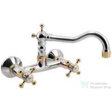 Sapho REITANO ANTEA fali mosdócsaptelep, króm/arany (3362)