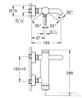 Grohe ESSENCE egykaros kádcsaptelep, zuhanyszett nélkül, brushed Warm Sunset 33624DL1