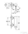 Grohe ESSENCE NEW egykaros zuhanycsaptelep,Hard Graphite 33636A01