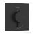 Hansgrohe ECOSTAT Comfort E falsík alatti kád/zuhany csaptelep, matt fekete 33710670