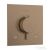 Hansgrohe ECOSTAT Comfort E falsík alatti kád/zuhany csaptelep, szálcsiszolt bronz 33711140