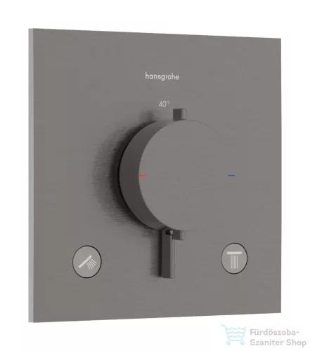 Hansgrohe ECOSTAT Comfort E falsík alatti kád/zuhany csaptelep, szálcsiszolt fekete króm 33711340