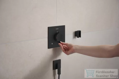 Hansgrohe ECOSTAT Comfort E falsík alatti kád/zuhany csaptelep, matt fekete 33711670