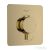 Hansgrohe ECOSTAT Comfort Q falsík alatti termosztátos kád/zuhany csaptelep, polírozott arany hatású 33712990