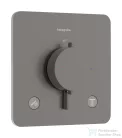 Hansgrohe ECOSTAT Comfort Q falsík alatti kád/zuhany csaptelep, szálcsiszolt fekete króm 33713340