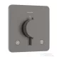 Hansgrohe ECOSTAT Comfort Q falsík alatti kád/zuhany csaptelep, szálcsiszolt fekete króm 33713340