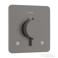  Hansgrohe ECOSTAT Comfort Q falsík alatti kád/zuhany csaptelep biztonsági kombinációval, szálcsiszolt fekete króm 33717340