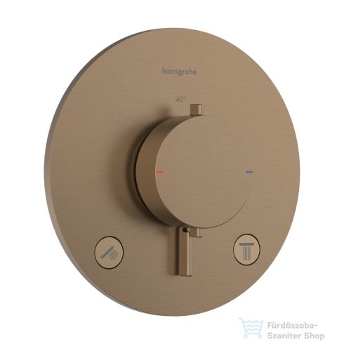 Hansgrohe ECOSTAT Comfort S falsík alatti kád/zuhany csaptelep biztonsági kombinációval, szálcsiszolt bronz 33718140