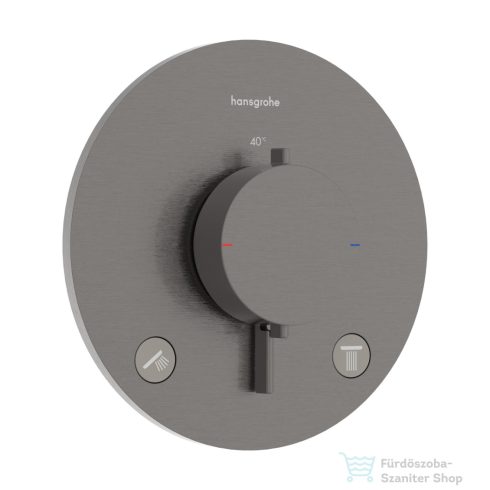 Hansgrohe ECOSTAT Comfort S falsík alatti kád/zuhany csaptelep biztonsági kombinációval, szálcsiszolt fekete króm 33718340