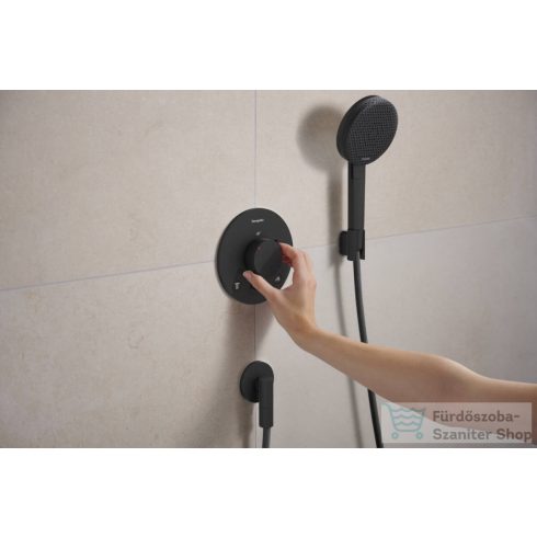 Hansgrohe ECOSTAT Comfort S falsík alatti kád/zuhany csaptelep biztonsági kombinációval, matt fekete 33718670