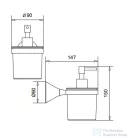 Bugnatese ORION fali szappanadagoló,szálcsiszolt nikkel 33804NS