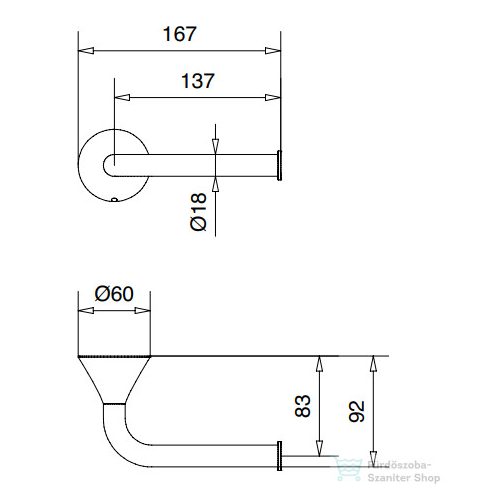 Bugnatese ORION wc papír tartó,matt fehér 33820BI
