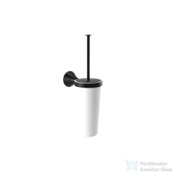   Bugnatese ORION fali wc kefe tartó fehér kerámia tartóval,matt fekete 33825NE